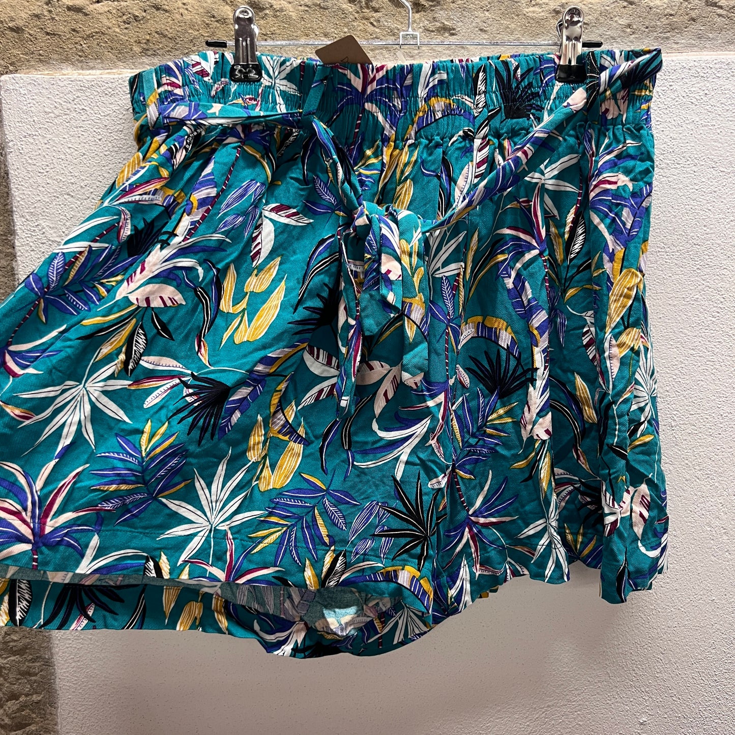 Pantaloncini verdi stampa tropicale Promod