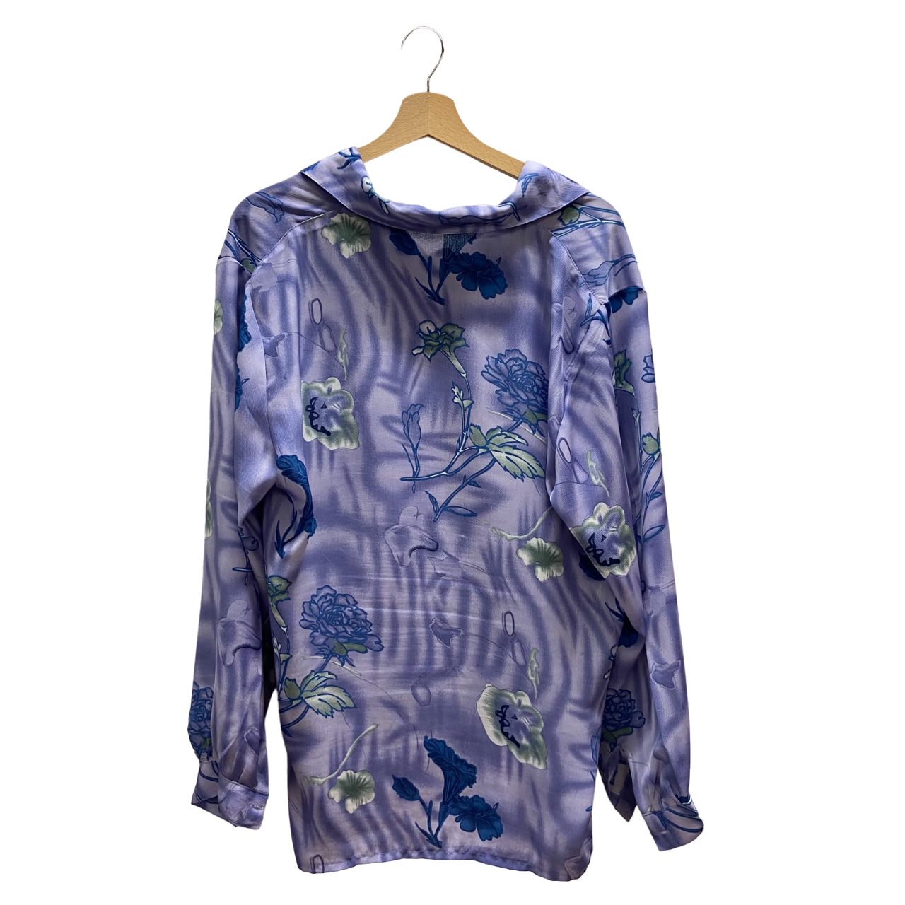 Camicia blu vintage fiorata