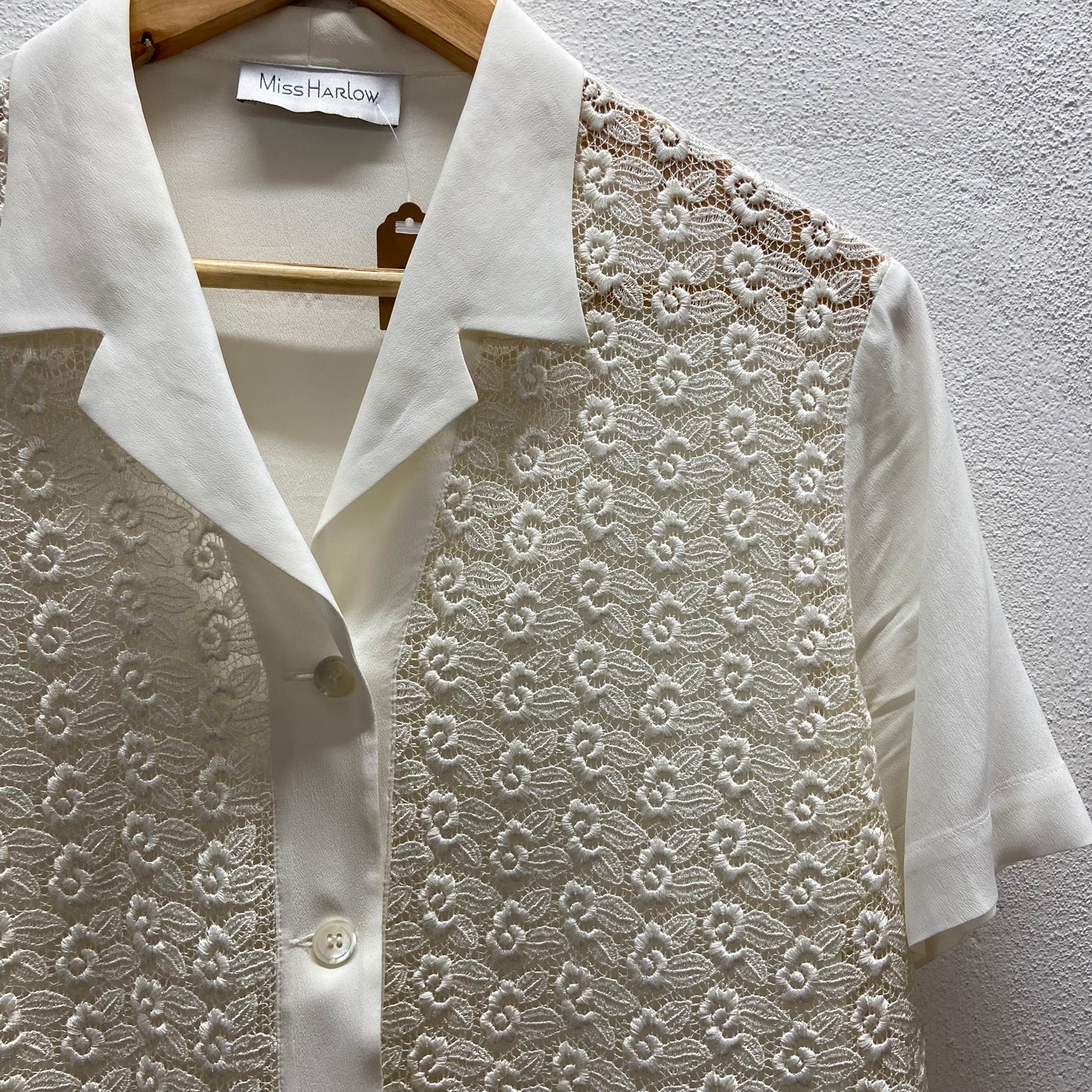 Camicia misto seta con ricami