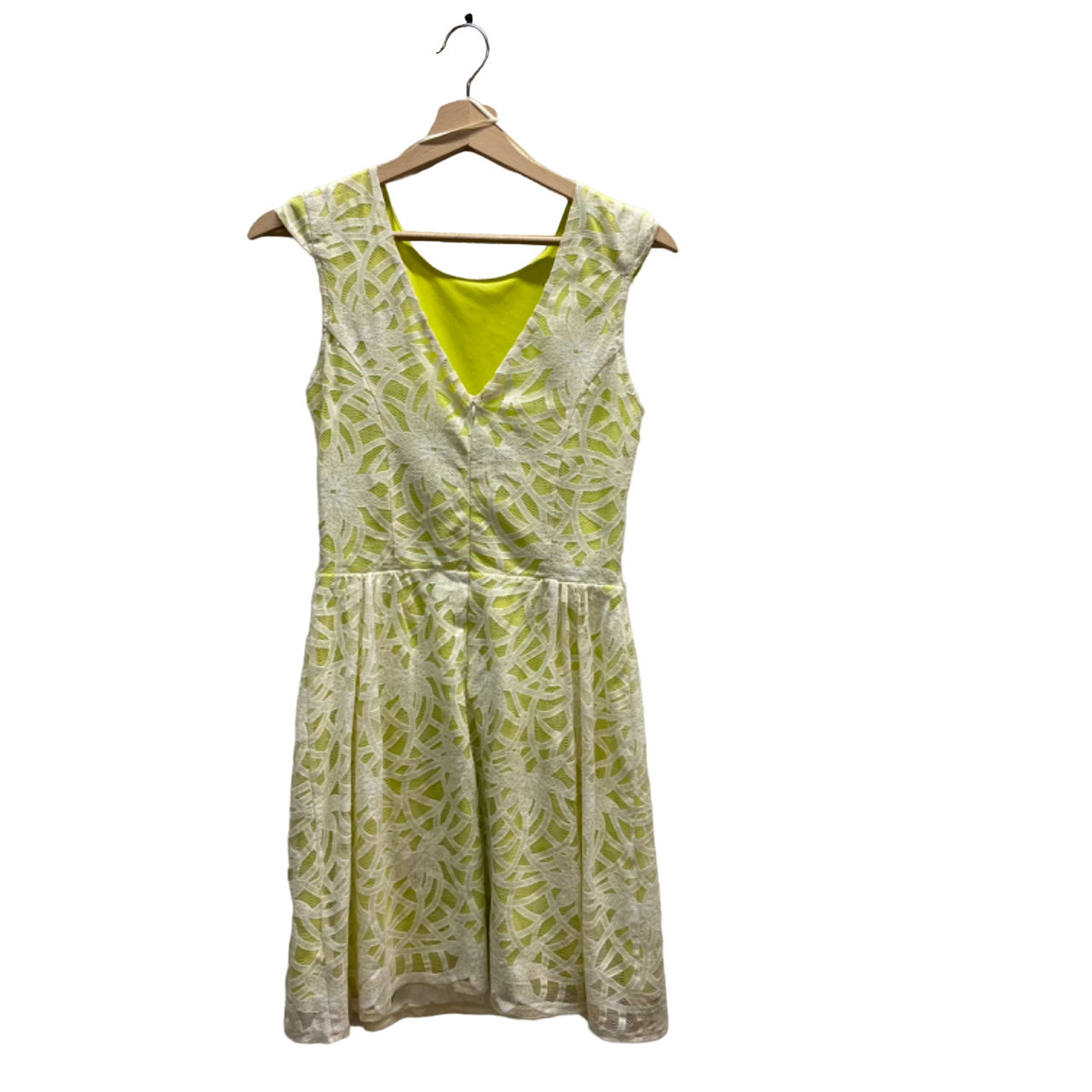 Abito verde con dettagli floreali