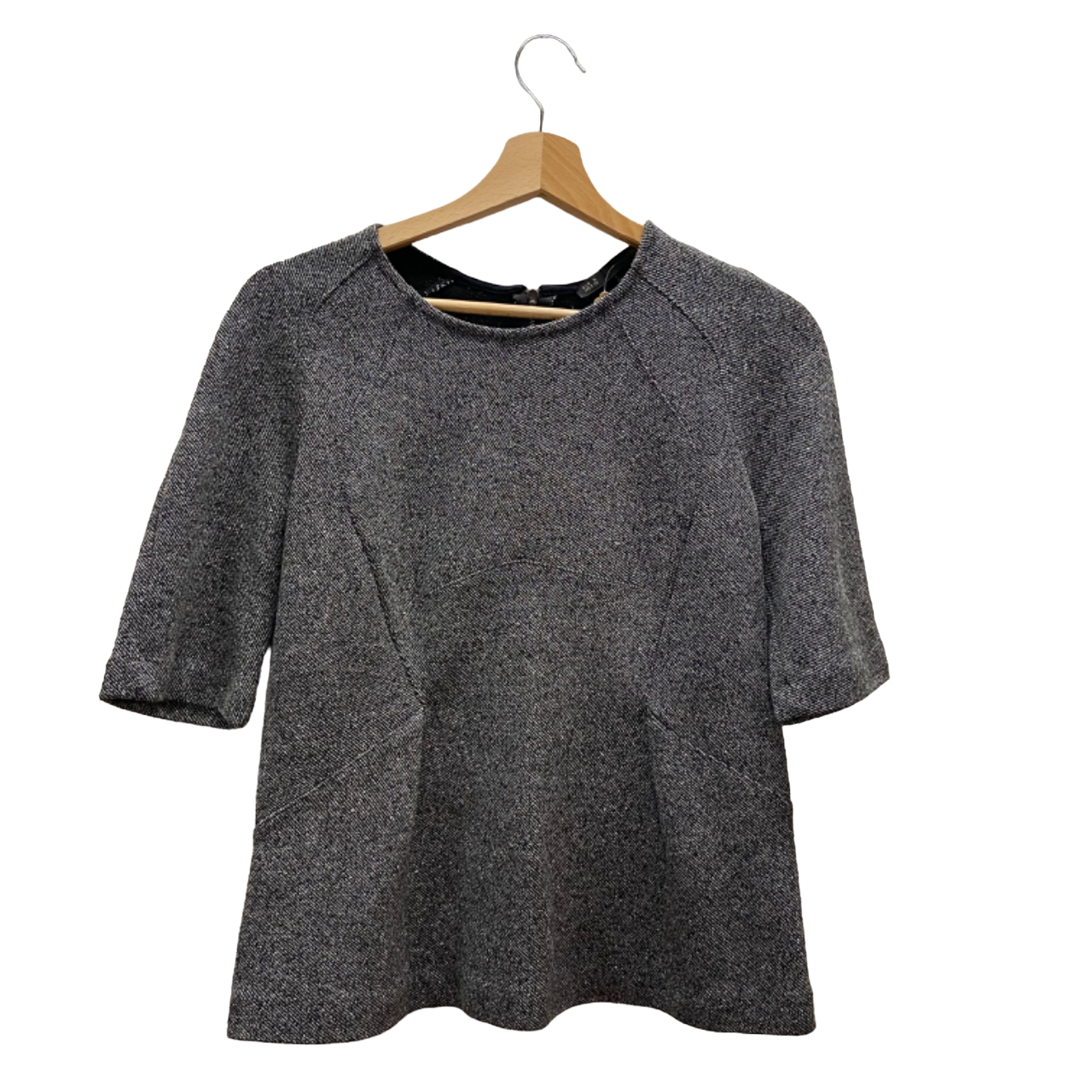 Maglia grigia con maniche a 3/4