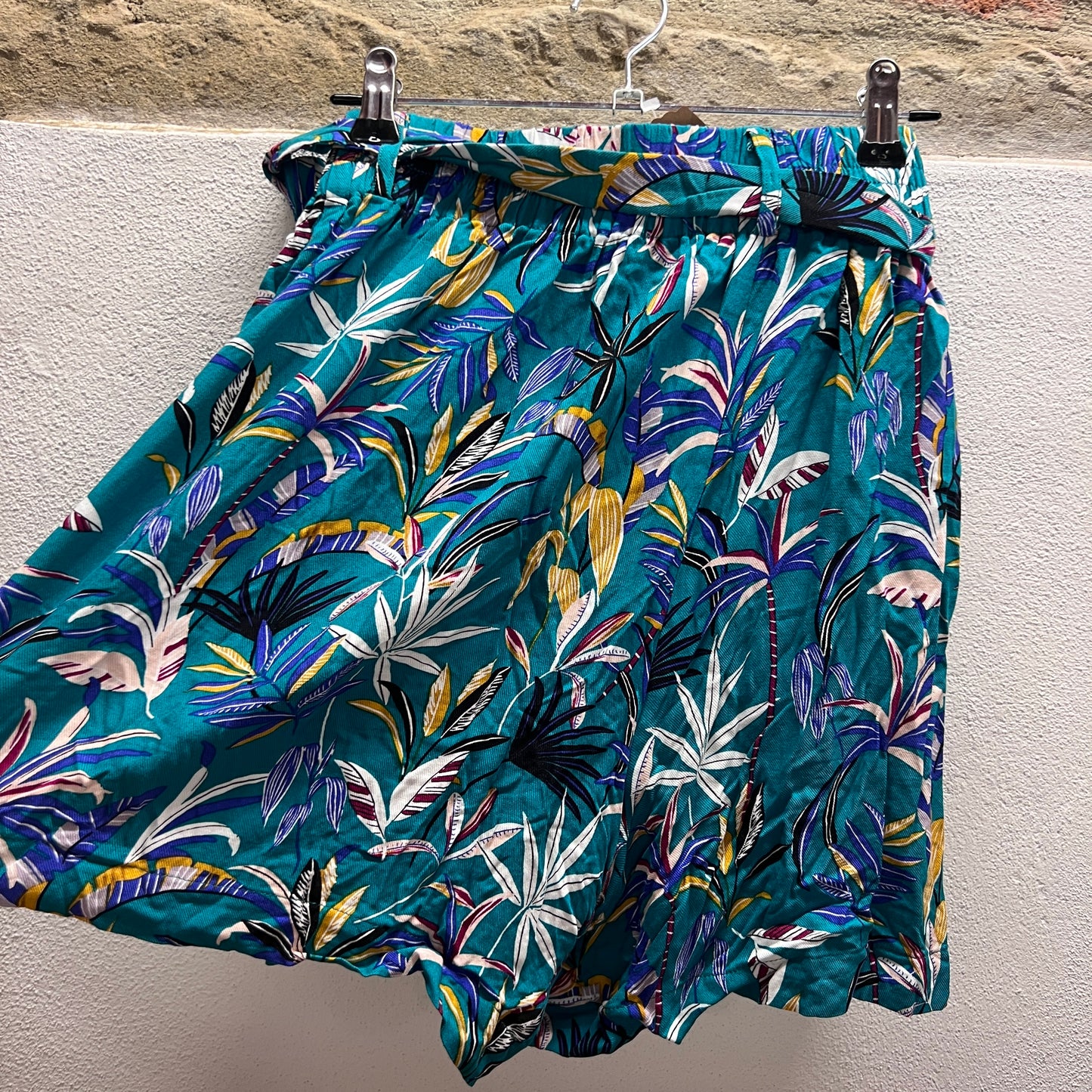 Pantaloncini verdi stampa tropicale Promod