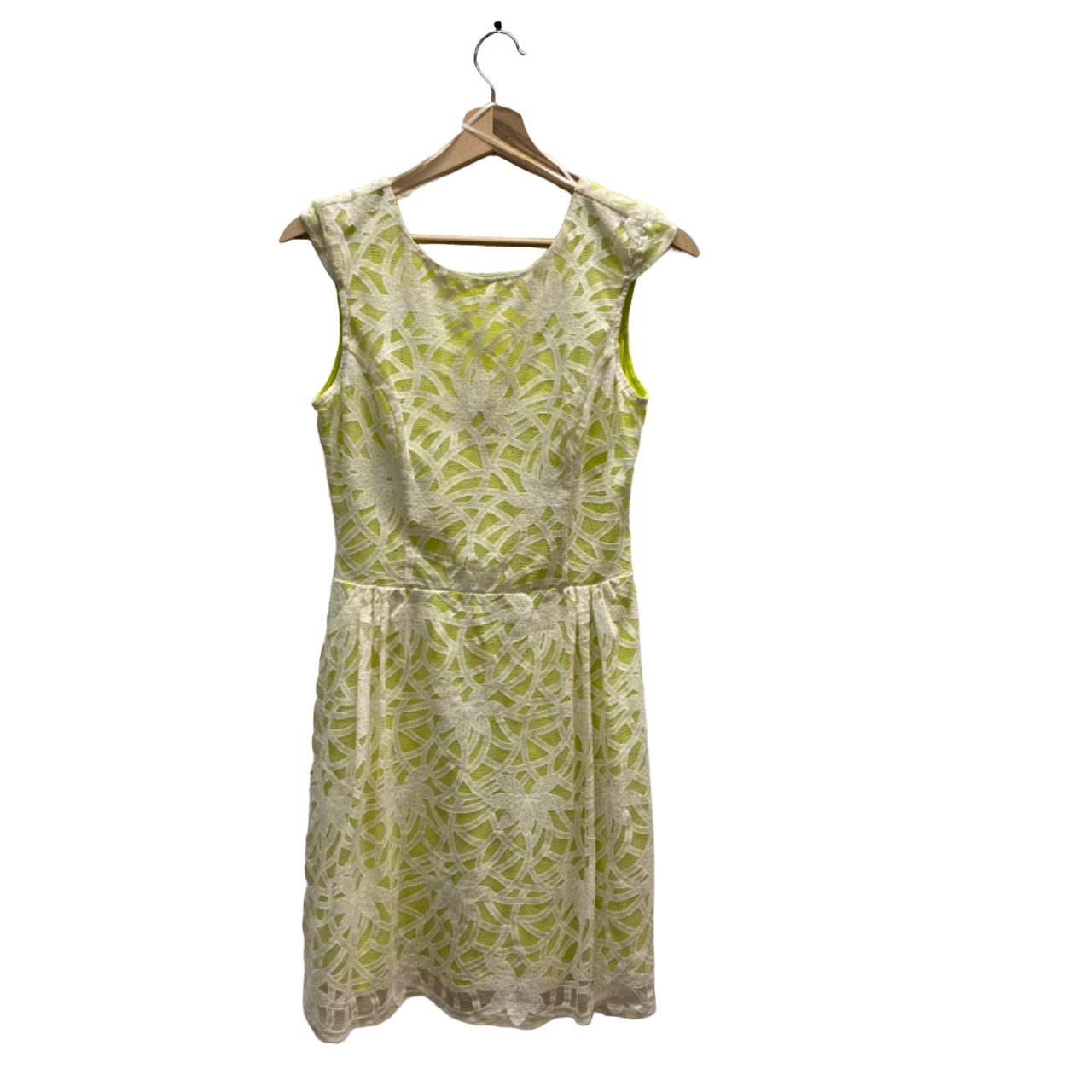 Abito verde con dettagli floreali