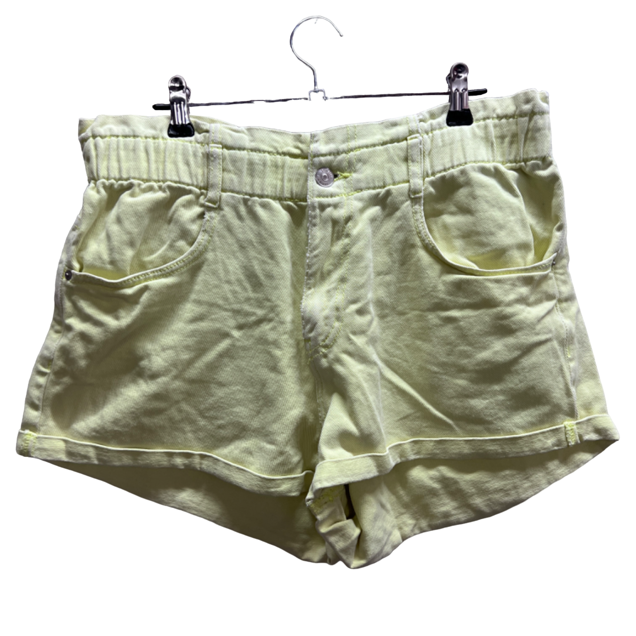 Shorts denim colore lime