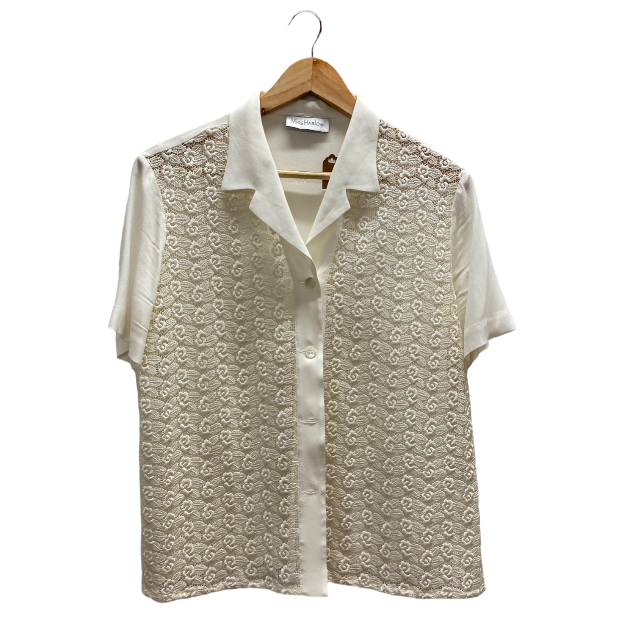 Camicia misto seta con ricami