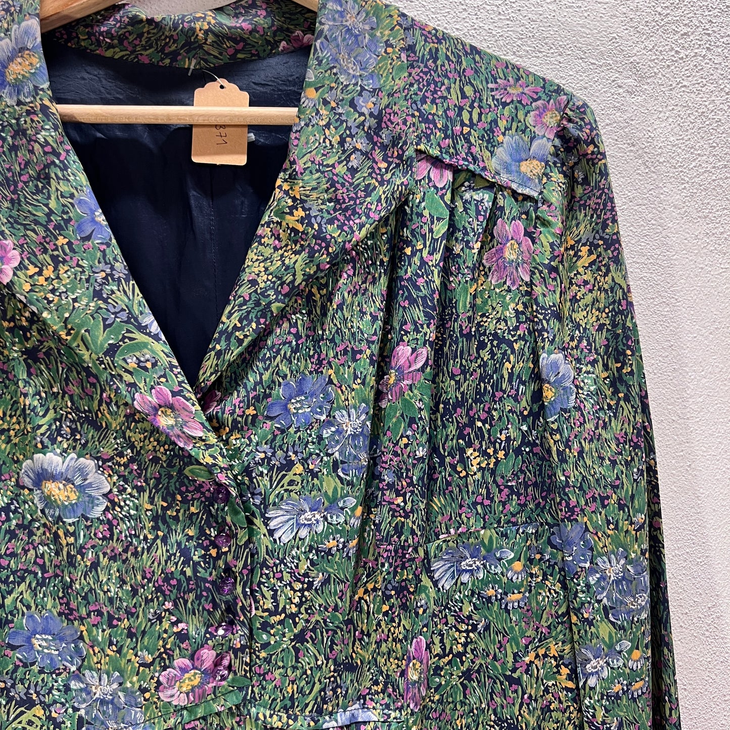 Vestito verde a fiorellini