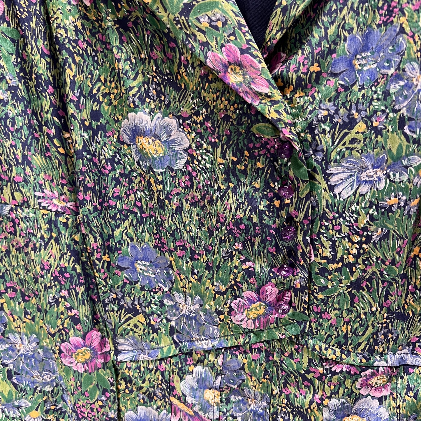 Vestito verde a fiorellini