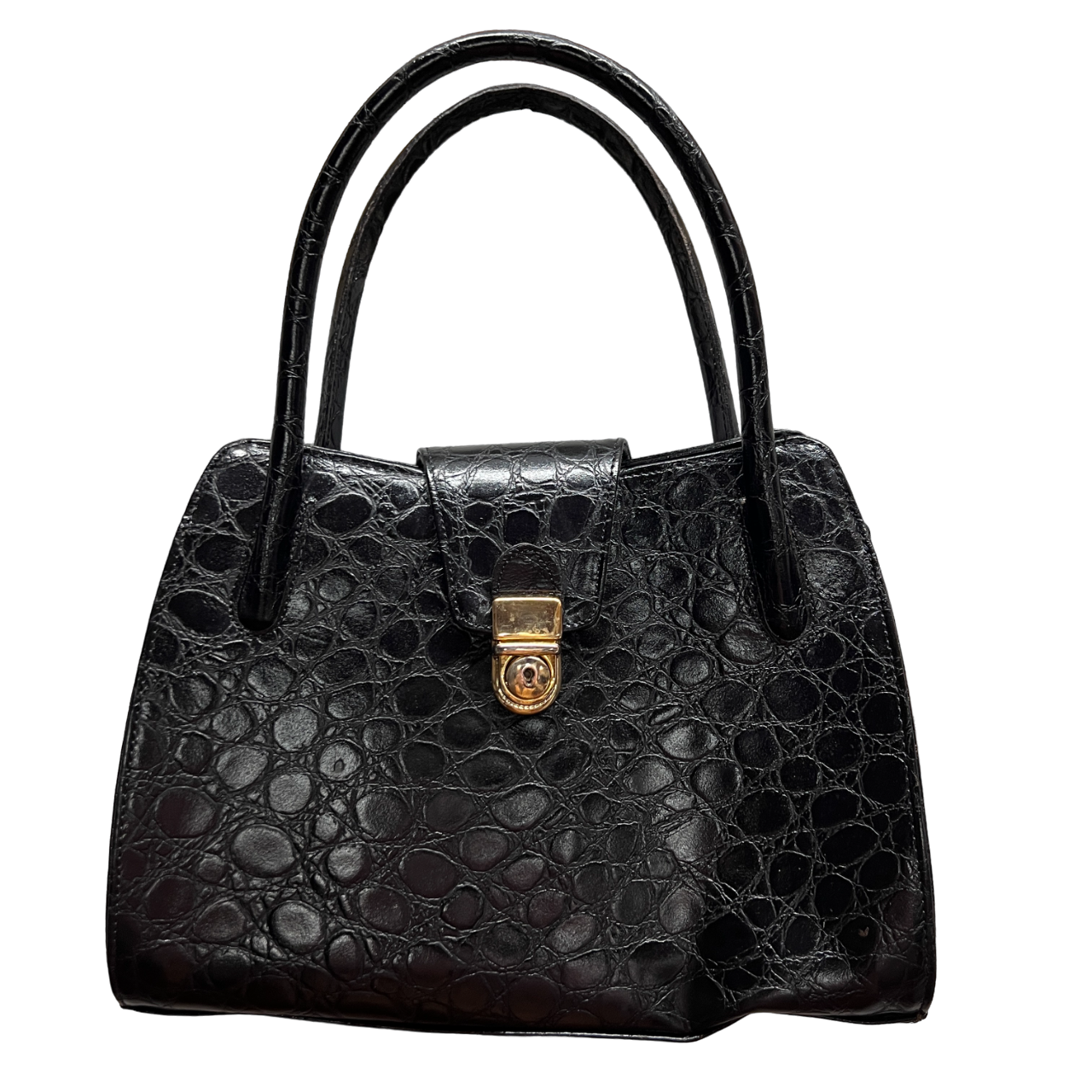 Borsa vintage in pelle nera