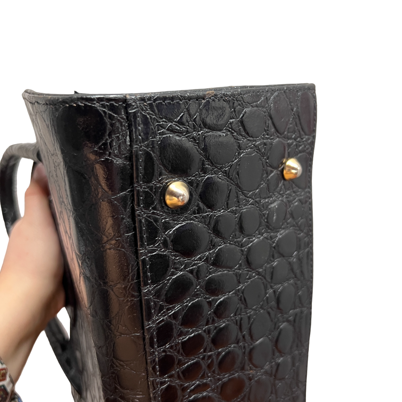 Borsa vintage in pelle nera