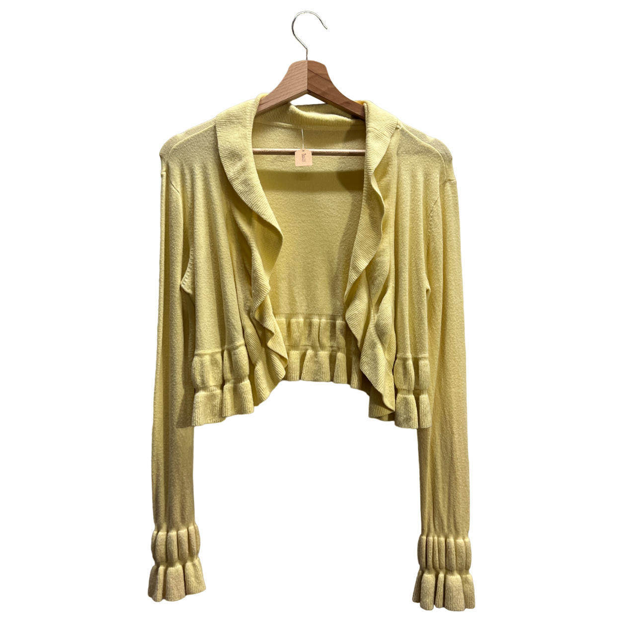 Cardigan corto giallo