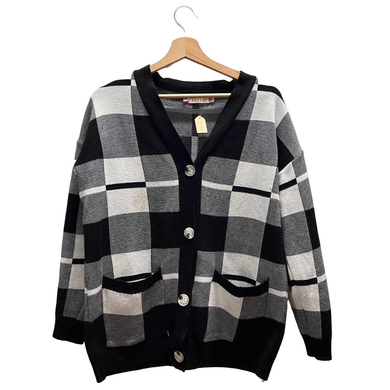 Cardigan a quadri