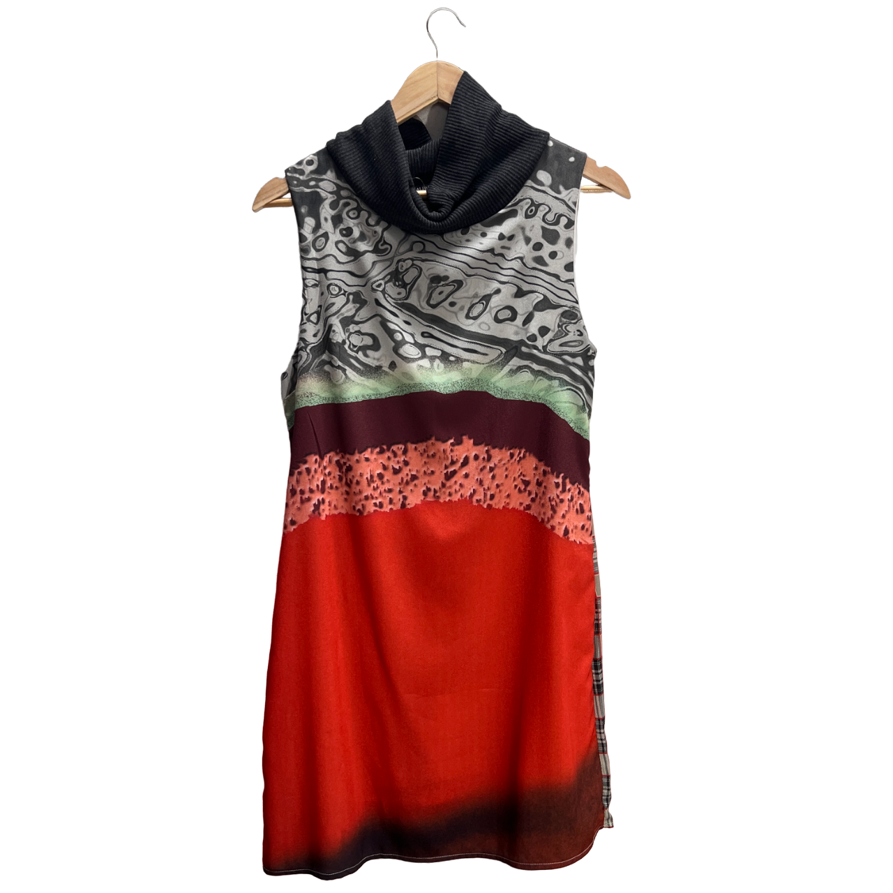 Vestito multicolore senza maniche