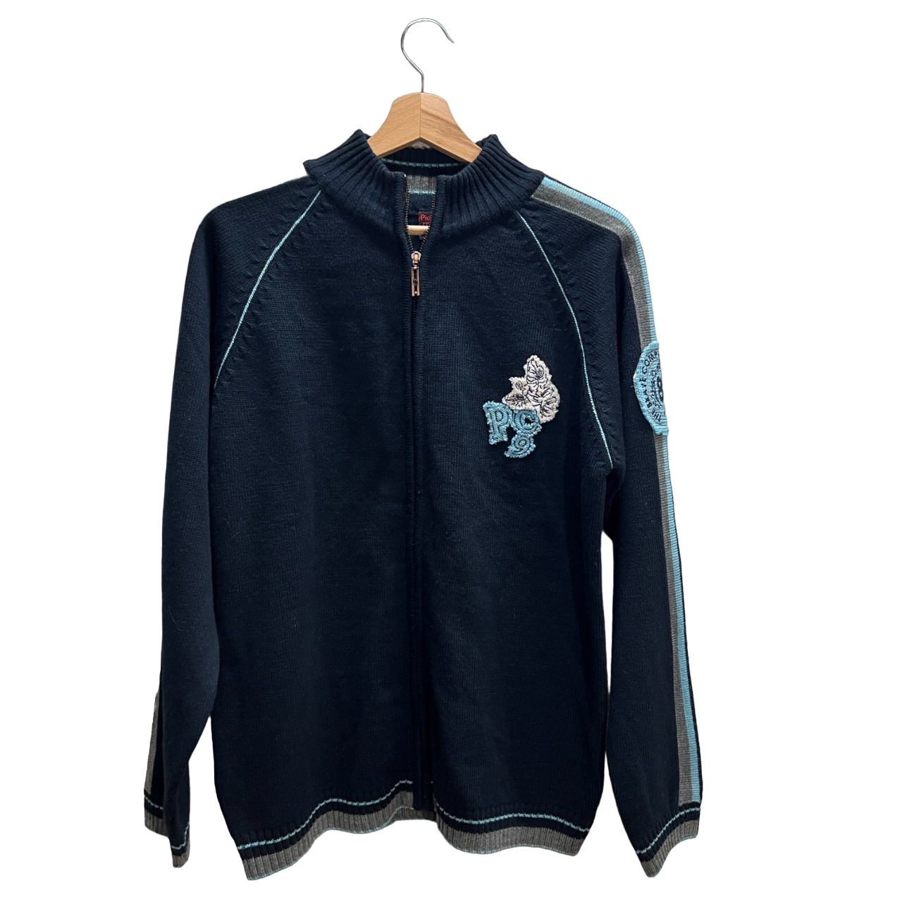 Golf con zip blu