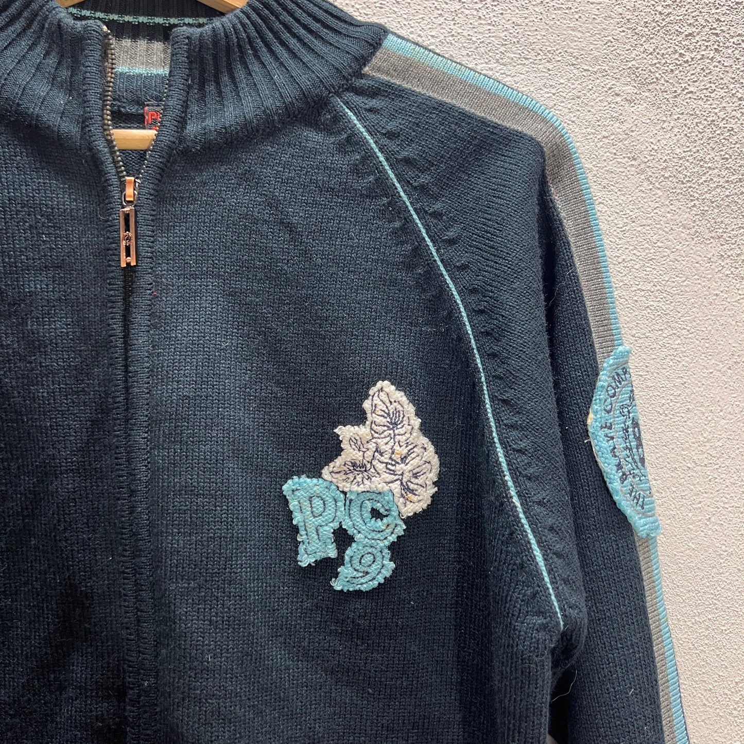 Golf con zip blu