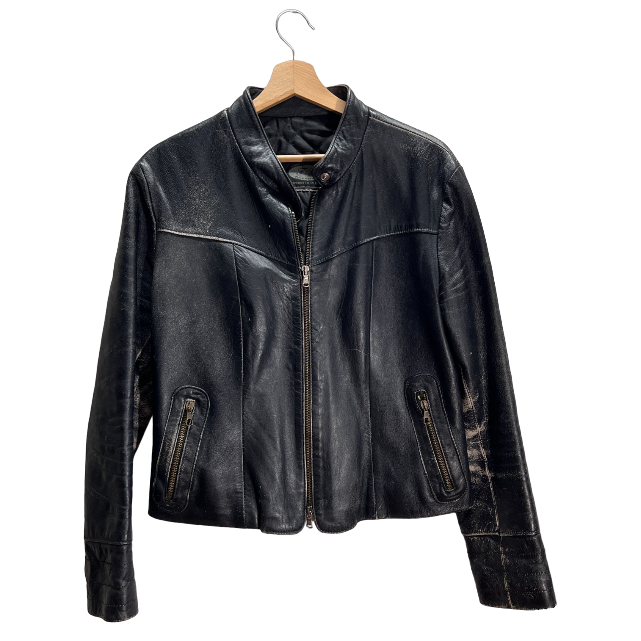 Giacca in pelle nera