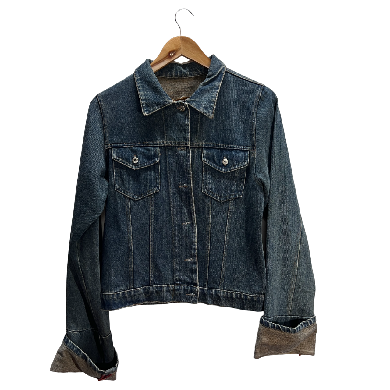 Giacca jeans maniche larghe