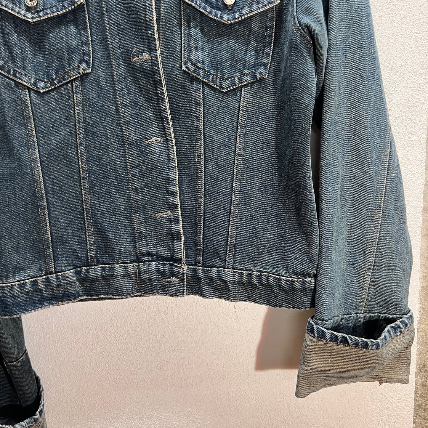 Giacca jeans maniche larghe