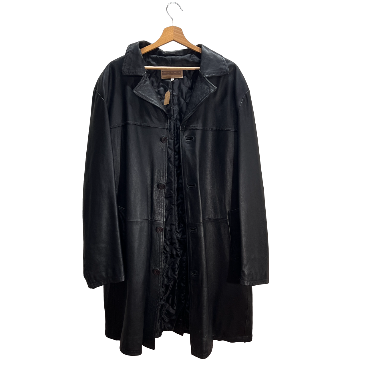Cappotto lungo in pelle