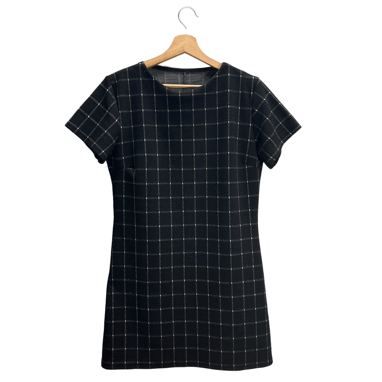 Vestito nero a quadri