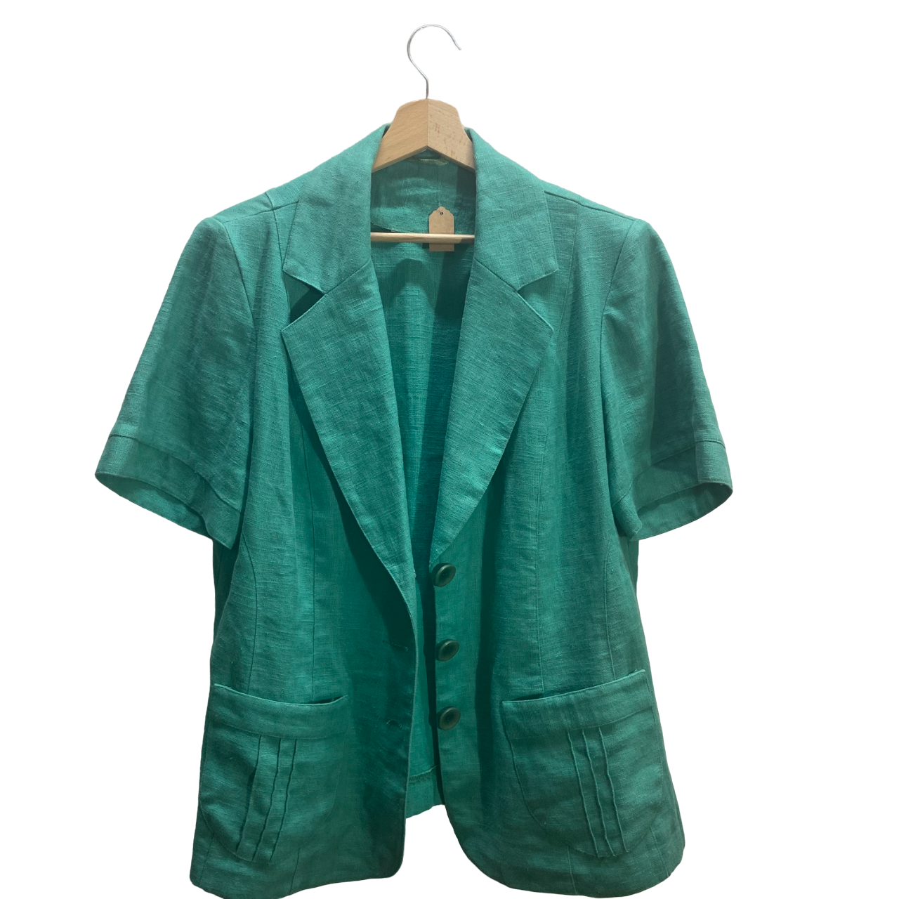 Blazer a maniche corte 100% lino