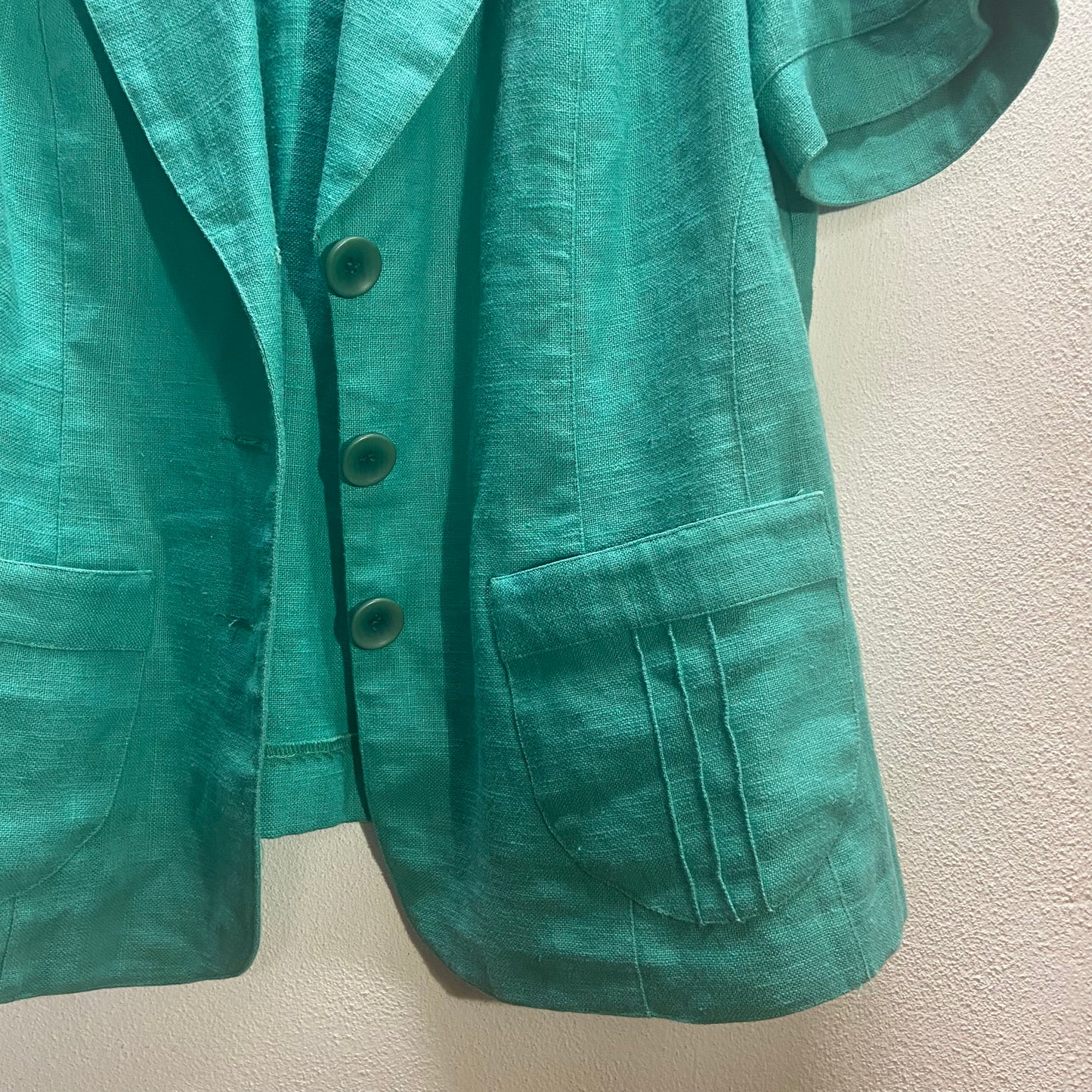 Blazer a maniche corte 100% lino