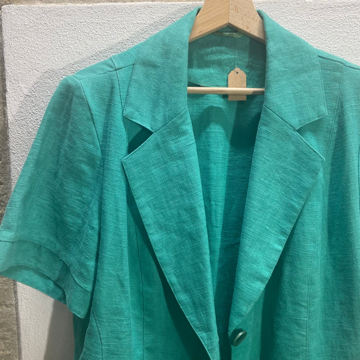Blazer a maniche corte 100% lino