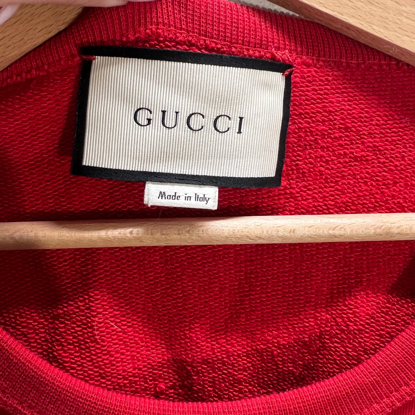 Felpa unisex rossa Gucci