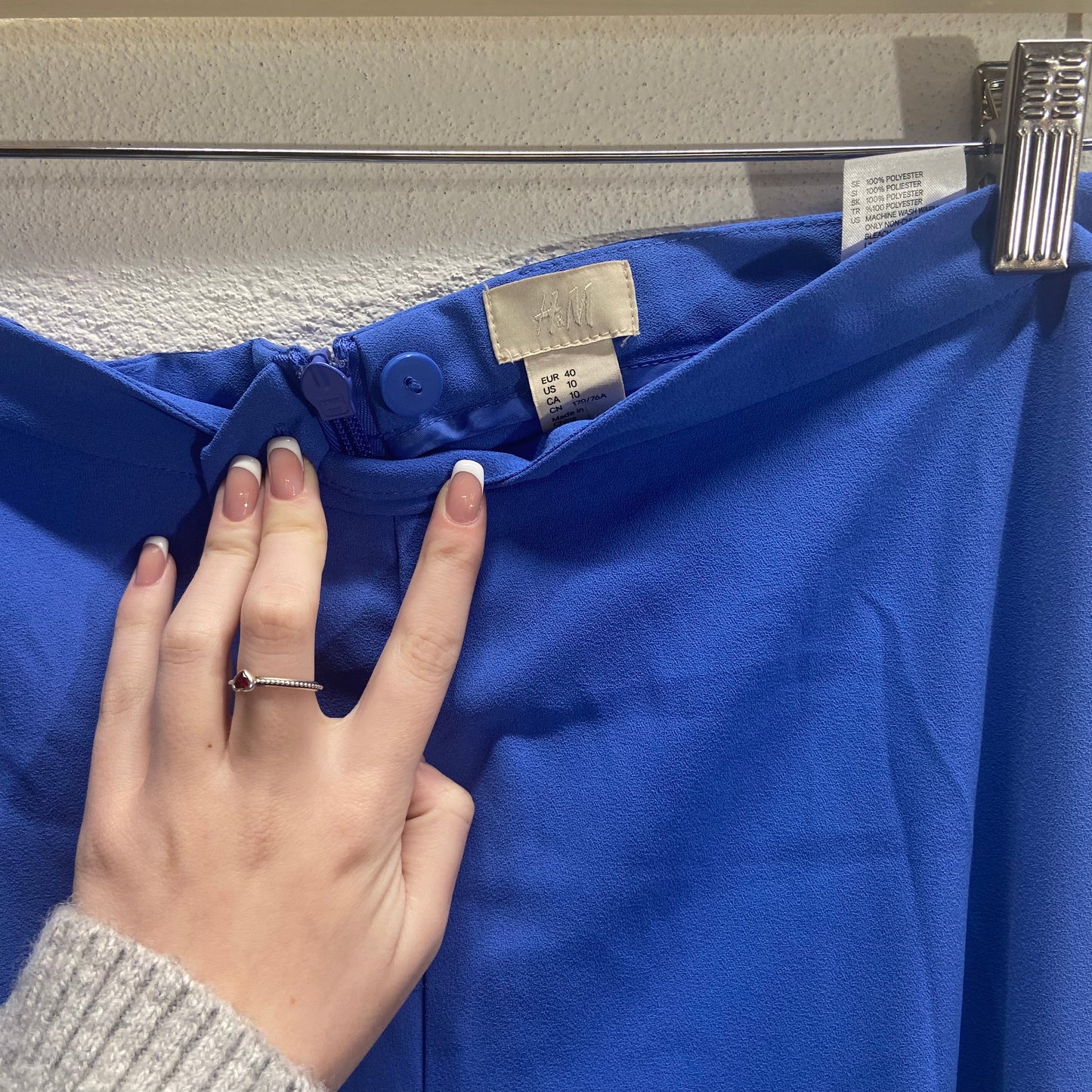 Pantaloni ceruleo a zampa H&M