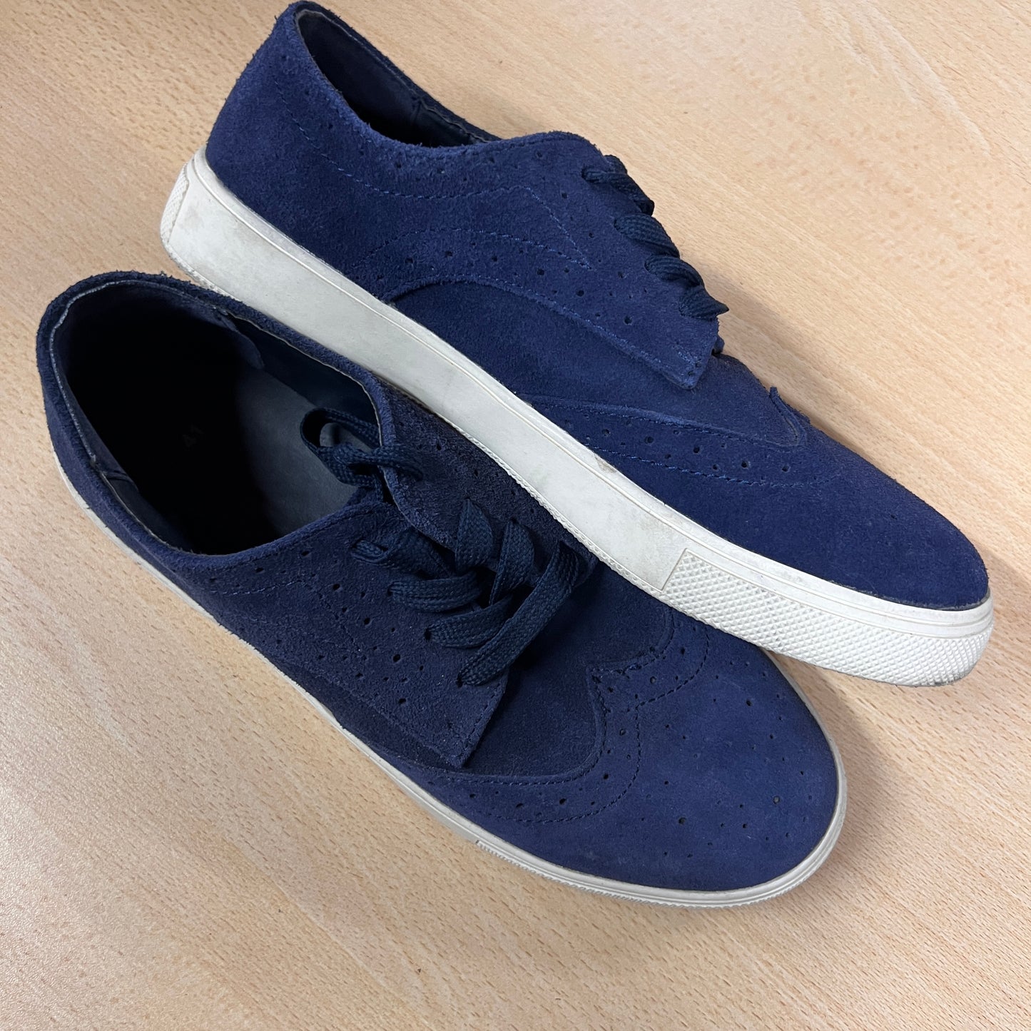 Scarpe blu in camoscio