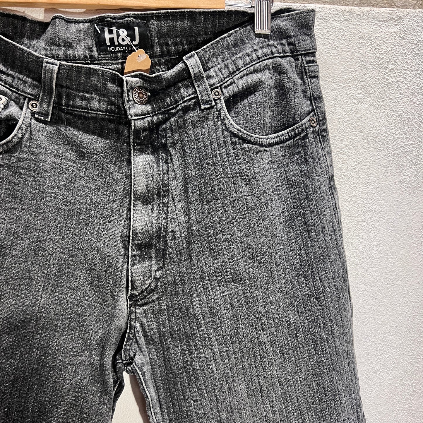 Jeans neri a righe