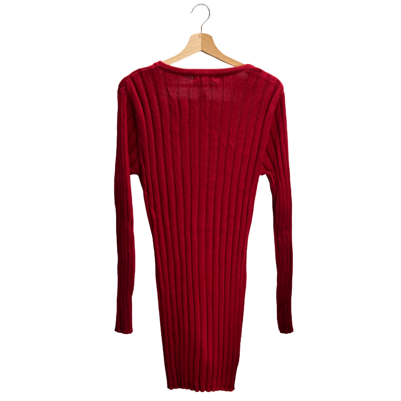 Cardigan rosso lungo