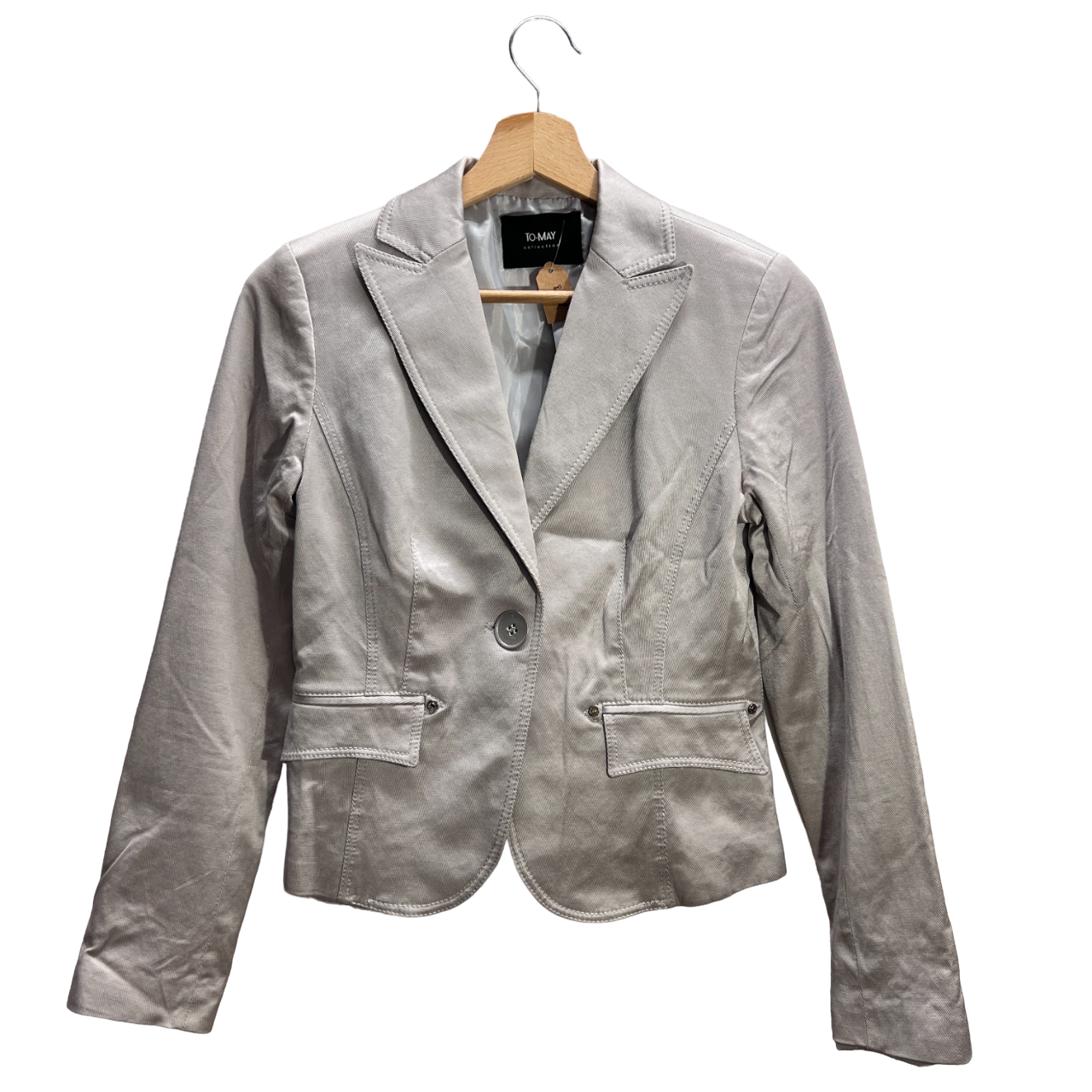 Blazer grigio lucido