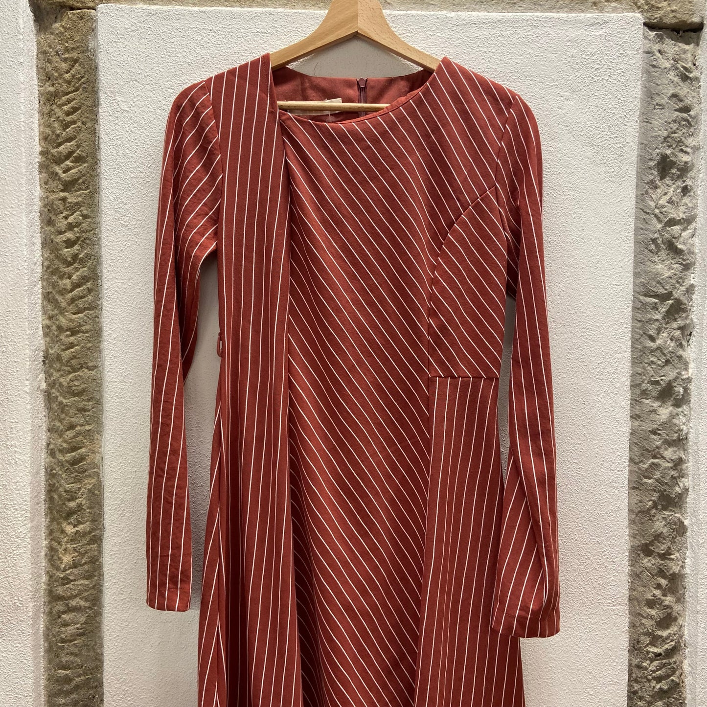 Vestito midi rosso mattone