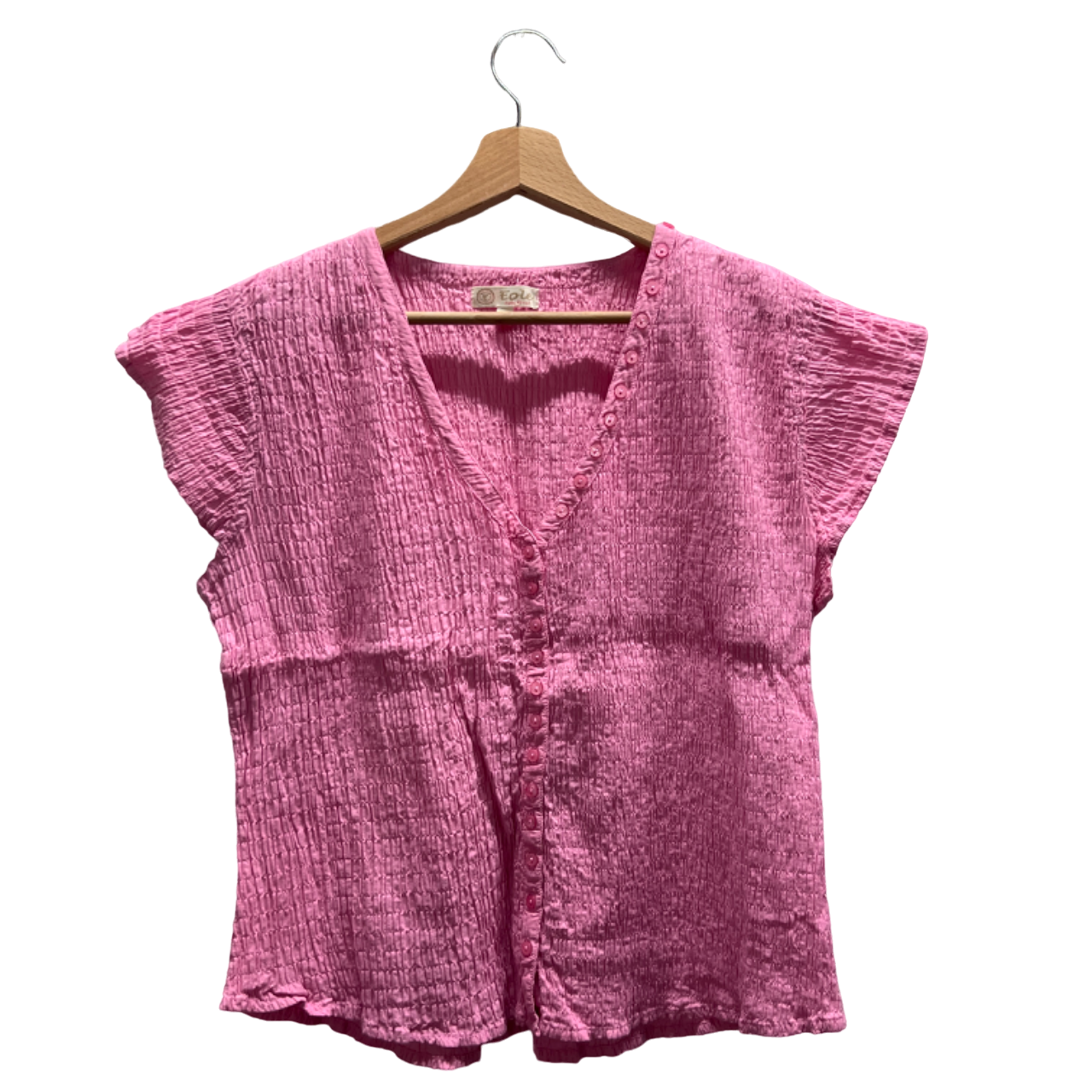 Maglia plissettata rosa