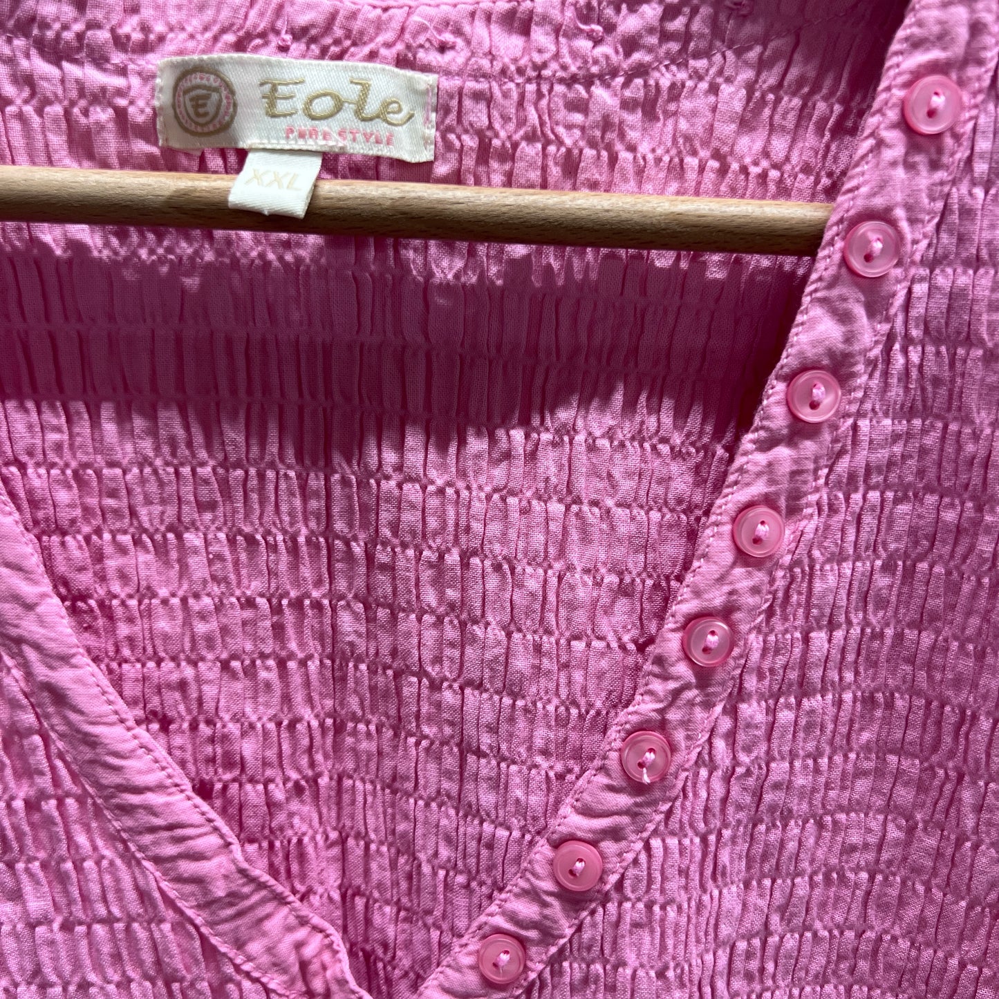 Maglia plissettata rosa