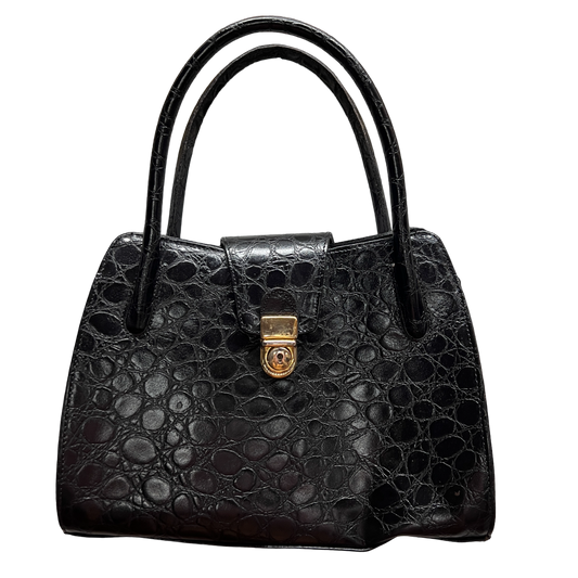 Borsa vintage in pelle nera