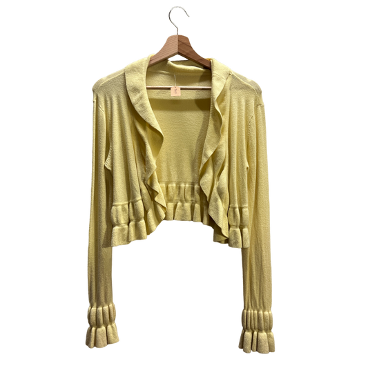 Cardigan corto giallo