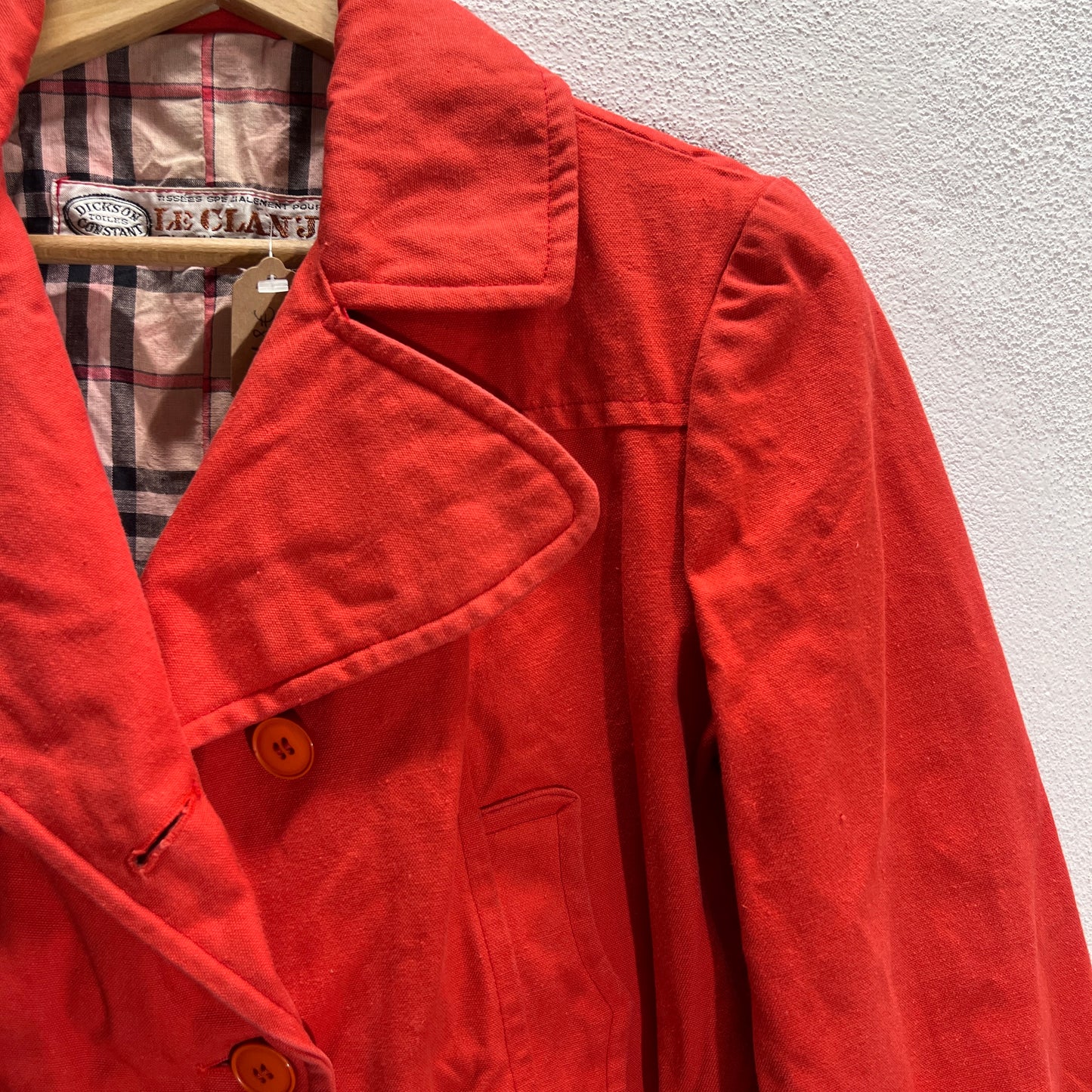 Giacca in denim rossa