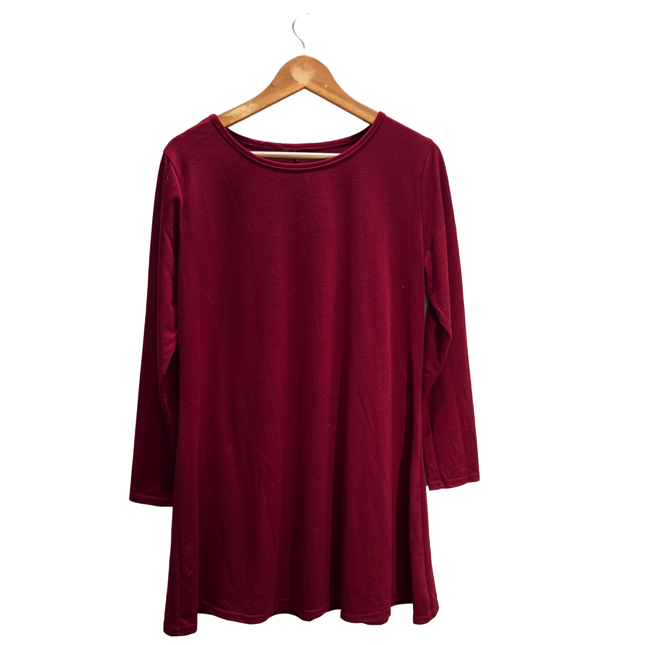 Vestito semplice rosso misto cotone