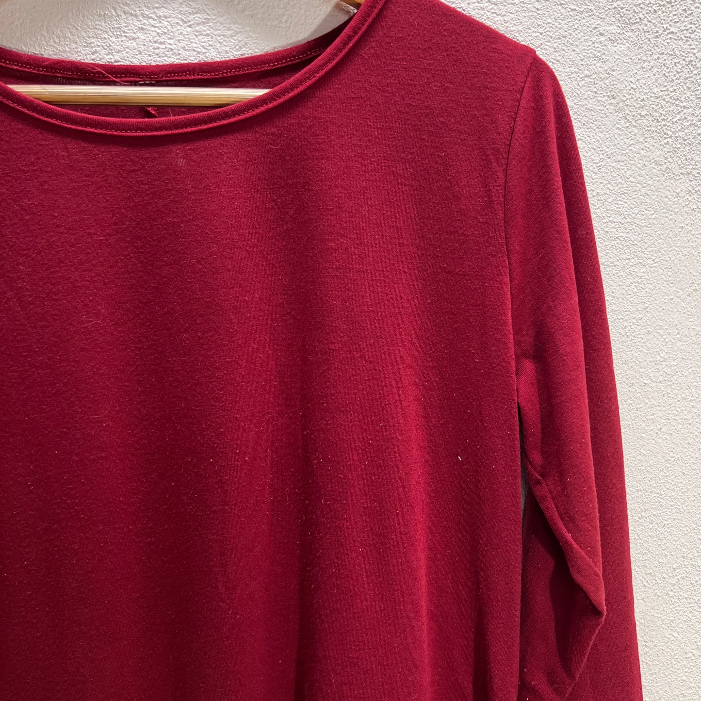 Vestito semplice rosso misto cotone