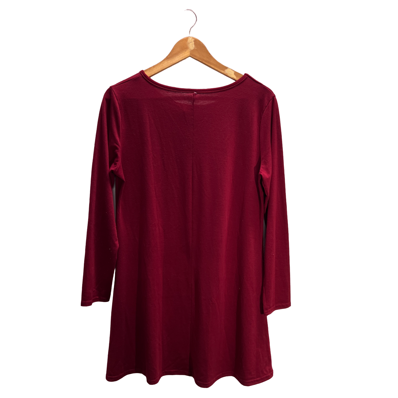 Vestito semplice rosso misto cotone