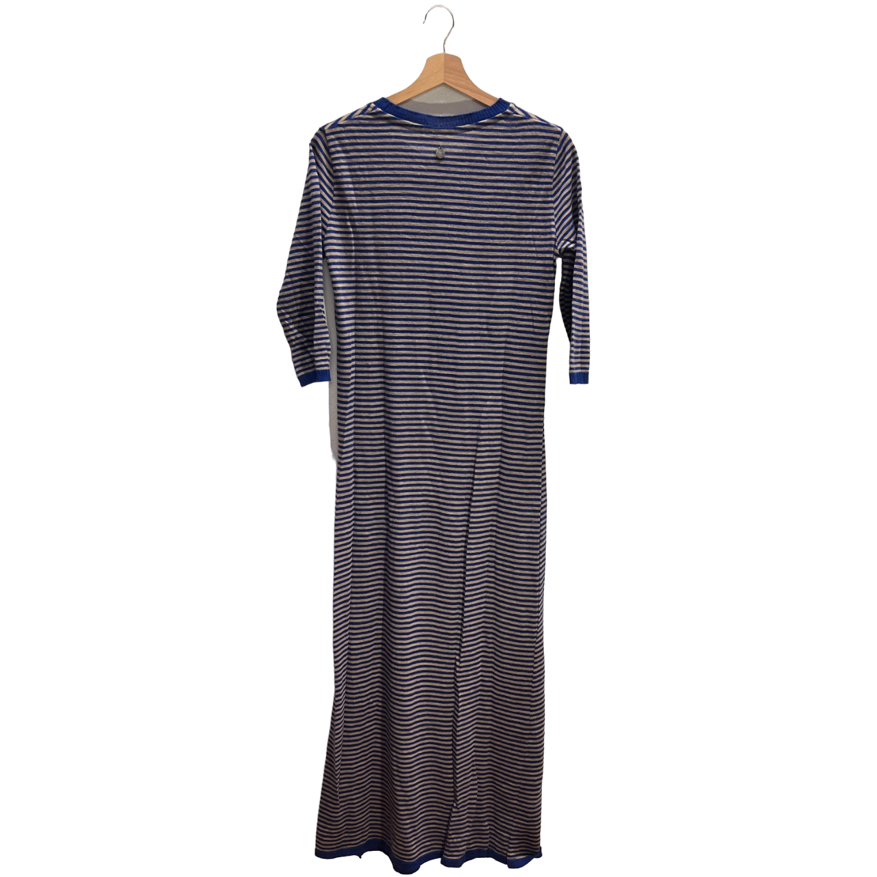 Vestito a righe lungo misto Lana