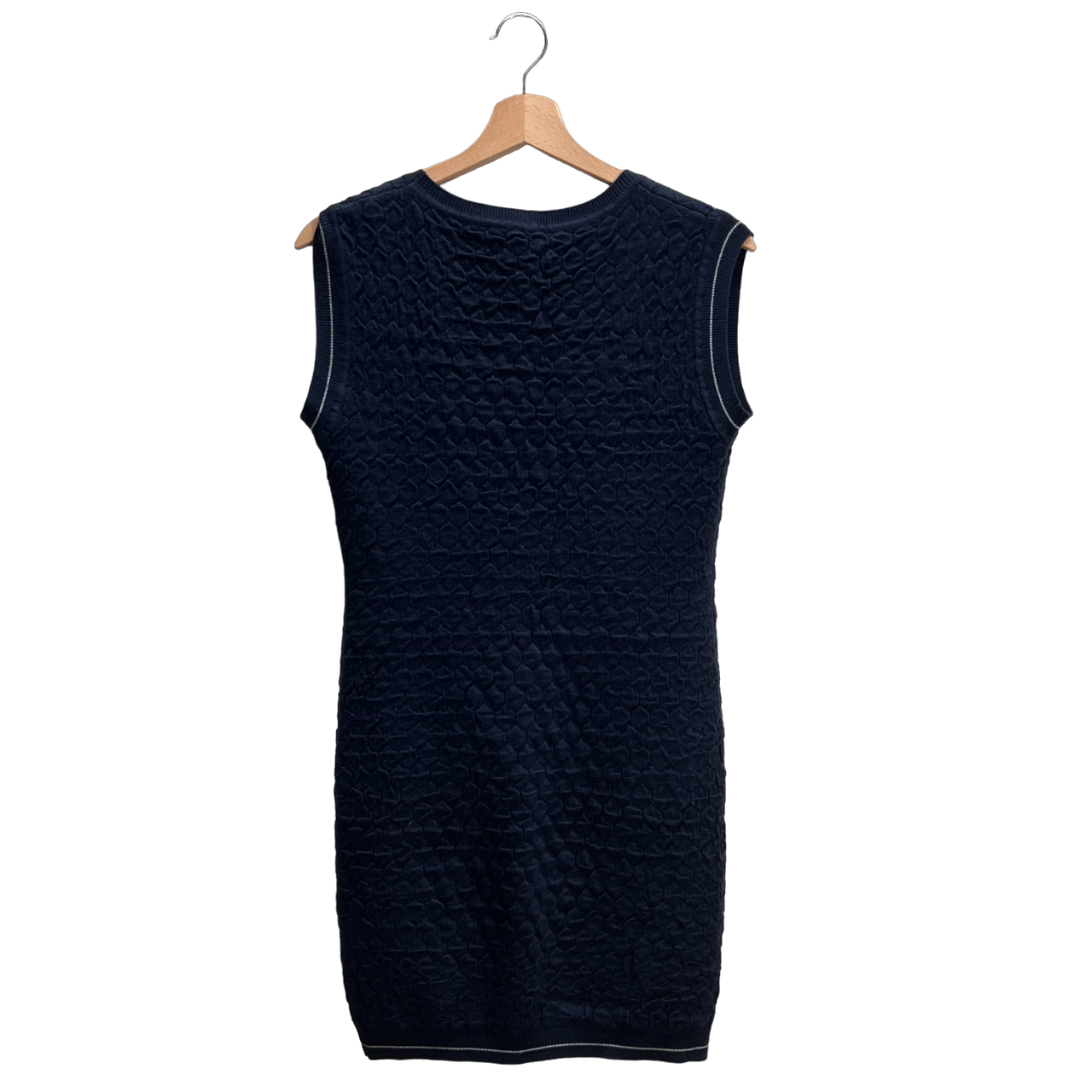 Tubino in maglia blu misto lana