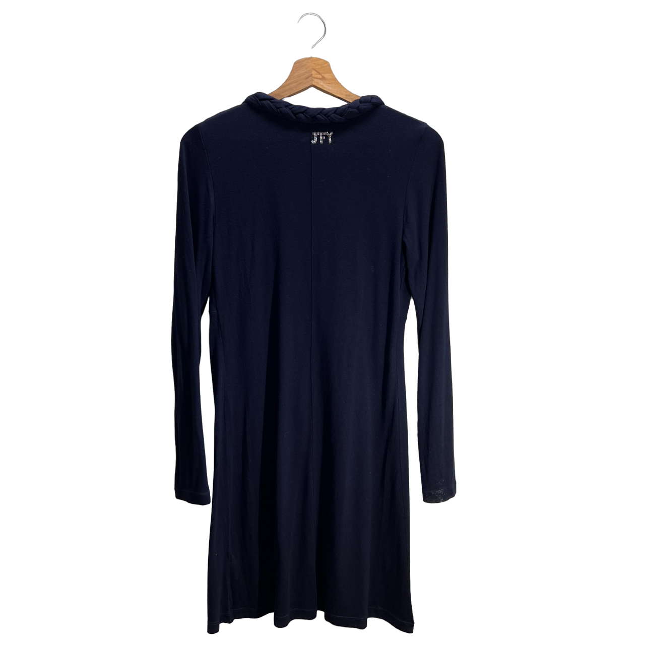 Vestito blu in maglia gioiello