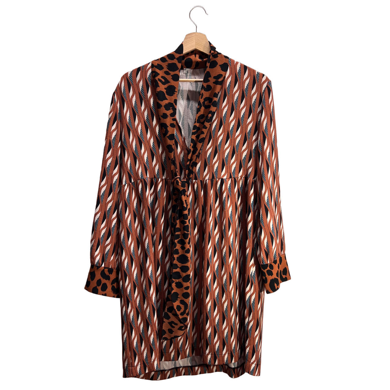 Vestito leopardato marrone