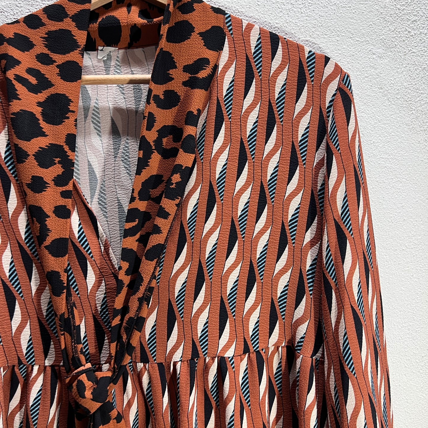 Vestito leopardato marrone