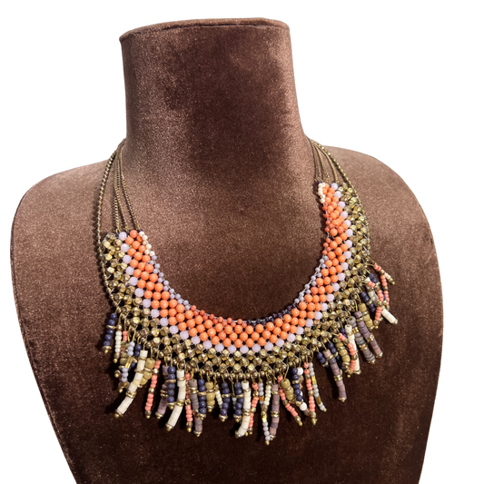Collana multicolore con perline