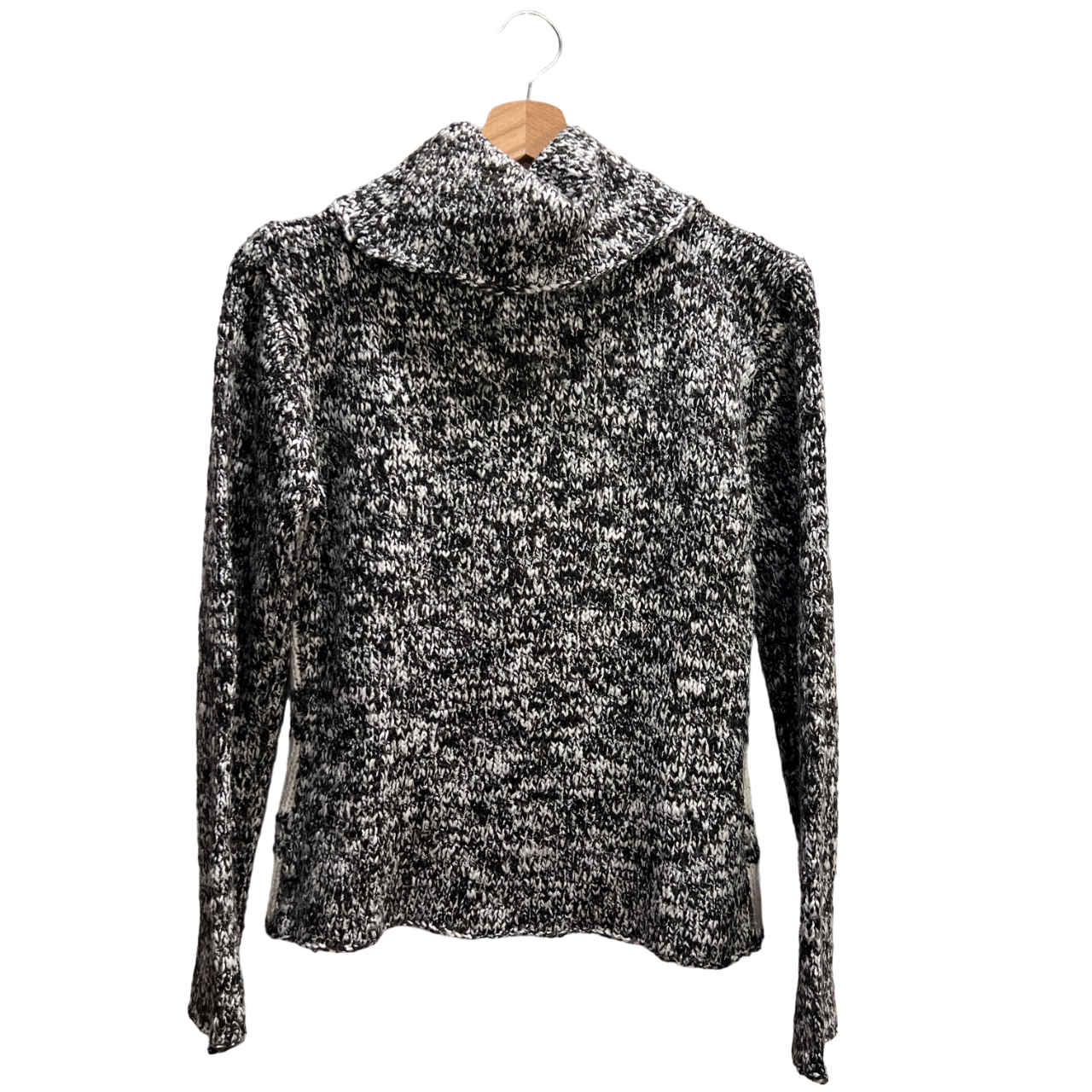Maglione bicolore maniche svasate