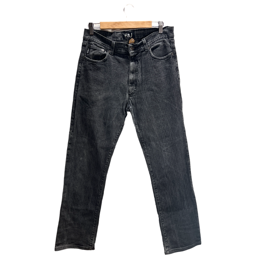 Jeans neri a righe